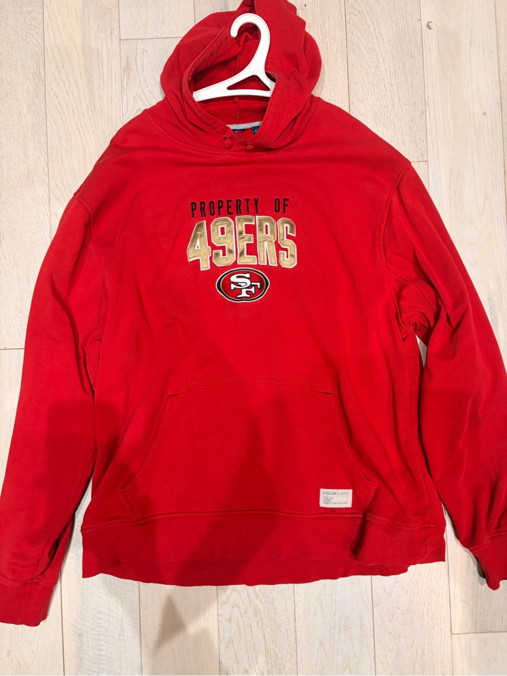 Red San Francisco 49ers Hoodie Men’s size XL